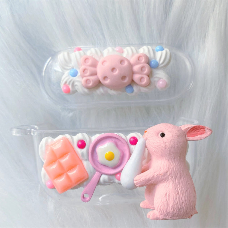 Decoden AirPods Case,  Kawaii Bunny 3D AirPods Case, Custom AirPods Case Cover, Cute Silicone Airpods 2/Pro Case, Anime AirPods Case