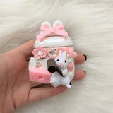 Decoden AirPods Case,  Kawaii Bunny 3D AirPods Case, Custom AirPods Case Cover, Cute Silicone Airpods 2/Pro Case, Anime AirPods Case