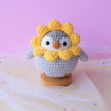 Kawaii Car Dashboard Decor, Crochet Fat Penguin Car Accessories, Cute Car Interior Decor, Sunflower Penguin Car Accessories for Teens/Women