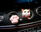 2Pcs Car Vent Clips Air Freshener, Garfield and Cat Paw Car Accessories for Women, Kawaii Car Interior Decor, Cute Car Mask Hanger