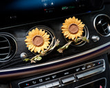 2Pcs Car Vent Clip Air Freshener, Cute Sunflower Car Accessories for Women, Car Interior Decoration Boho, Car Vent Decor, Car Mask Hanger