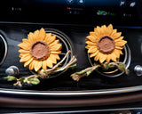 2Pcs Car Vent Clip Air Freshener, Cute Sunflower Car Accessories for Women, Car Interior Decoration Boho, Car Vent Decor, Car Mask Hanger