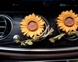 2Pcs Car Vent Clip Air Freshener, Cute Sunflower Car Accessories for Women, Car Interior Decoration Boho, Car Vent Decor, Car Mask Hanger