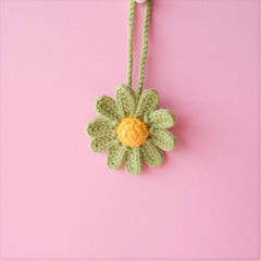 2Pcs Crochet Daisy Car Hanging Accessories