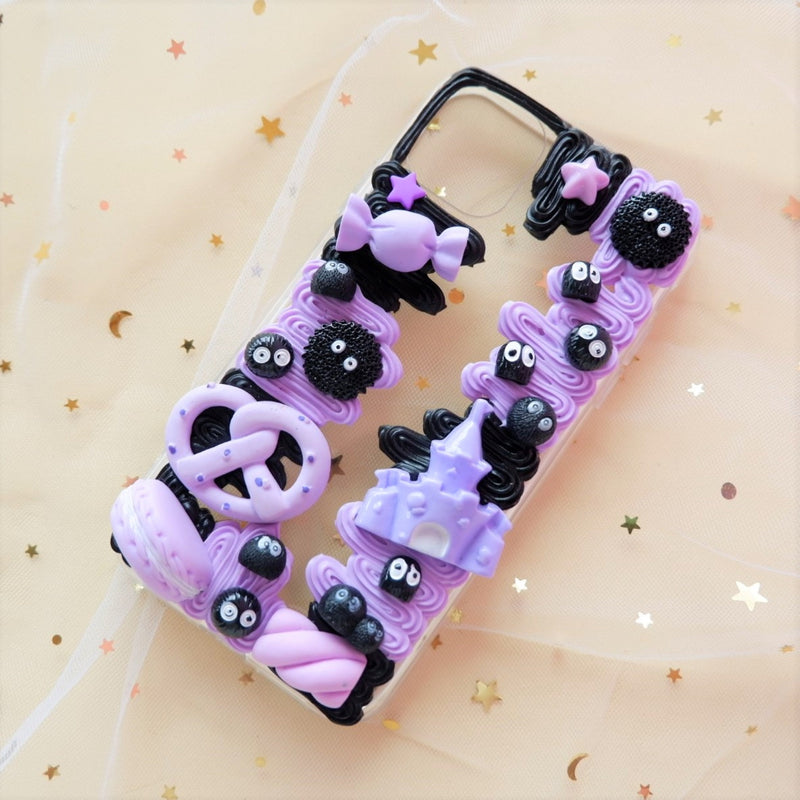 Custom Decoden Phone Case, Soot Sprites 3D Phone Case, Anime Phone Case, Full Whip Cream Phone Case for iPhone 12/11/XR, OnePlus, Samsung