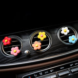 4Pcs Car Vent Clips, Cute Flowers Car Accessories for Women, Daisy Car Interior Decor Boho, Cute Car Mask Hanger, Kawaii Colorful Car Clips