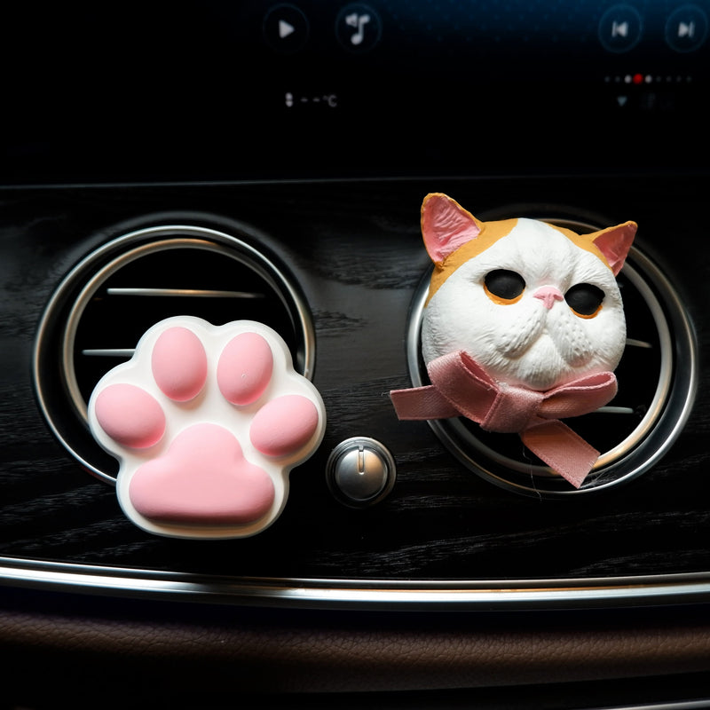 2Pcs Car Vent Clips Air Freshener, Garfield and Cat Paw Car Accessories for Women, Kawaii Car Interior Decor, Cute Car Mask Hanger