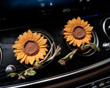 2Pcs Car Vent Clip Air Freshener, Cute Sunflower Car Accessories for Women, Car Interior Decoration Boho, Car Vent Decor, Car Mask Hanger