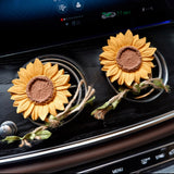 2Pcs Car Vent Clip Air Freshener, Cute Sunflower Car Accessories for Women, Car Interior Decoration Boho, Car Vent Decor, Car Mask Hanger