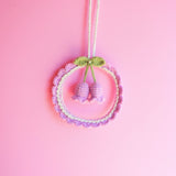 Crochet Bell Orchid Car Hanging Accessories, Cute Car Wreath Mirror Hanging Charm for Women, Car Interior Decor Boho, Gift for Her