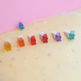 9Pcs Car Vent Clips, Kawaii Gummy Bear Car Decor, Cute Car Accessories for Women, Handmade Resin Multicolored Bear Magnets for Car, Fridge