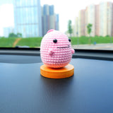 Kawaii Car Dashboard Decor, Crochet Pink Dinosaur Car Accessories, Cute Car Interior Decor, Cute Dinosaur Car Accessories for Teens/Women