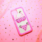 Custom Decoden Phone Case, Pink Bikini iPhone Case,  Y2K Aesthetic 3D Phone Case, Phone Case for iPhone 11/XR/12/13, OnePlus, Galaxy