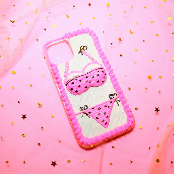 Custom Decoden Phone Case, Pink Bikini iPhone Case,  Y2K Aesthetic 3D Phone Case, Phone Case for iPhone 11/XR/12/13, OnePlus, Galaxy