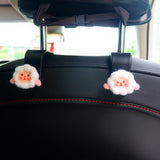 Set of 2 Car Seat Hook, Cute Wool Felt Sheep/Sunflower/Corgi/Smiley Sun Car Headrest Hanger, Car Seat Purse Hooks, Car Accessories for Women