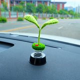 Little Sprout Car Accessories, Crochet Plant Sapling Car Dashboard Decor for Women, Boho Car Air Freshener, Car Plant Decor, Christmas Gifts