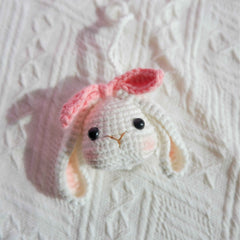Car Mirror Hanging Accessory- Crochet Lop Eared Bunny