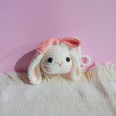 Car Mirror Hanging Accessory- Crochet Lop Eared Bunny