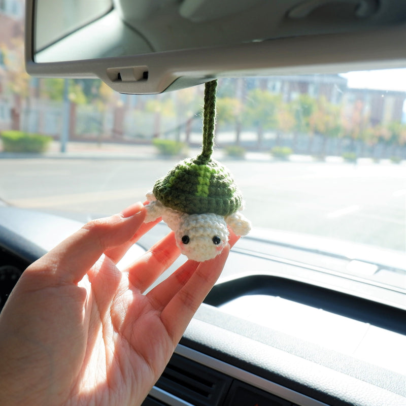 Crochet Sea Turtle Car Mirror Accessory, Cute Mini Turtle Car Rear View Mirror Hanging Accessories, Car Interior Decor Boho, Gifts for Her