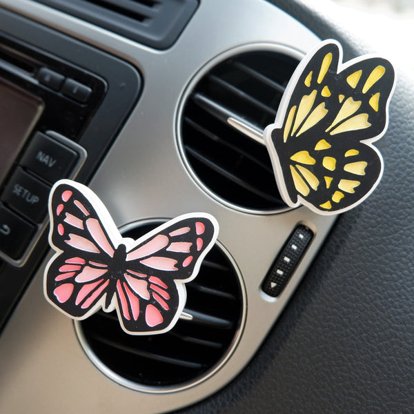 2Pcs Car Air Freshener Vent Clips, Butterfly Car Decor, Kawaii Car Vent Clips, Cute Car Accessories for Women, Boho Car Interior Accessory