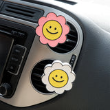 2Pcs/3Pcs Car Vent Clips Air Freshener, Chunky Smiley Sunflowers Car Vent Clips, Cute Car Interior Accessories for Women, Car Decor Boho