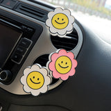 2Pcs/3Pcs Car Vent Clips Air Freshener, Chunky Smiley Sunflowers Car Vent Clips, Cute Car Interior Accessories for Women, Car Decor Boho