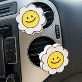 2Pcs/3Pcs Car Vent Clips Air Freshener, Chunky Smiley Sunflowers Car Vent Clips, Cute Car Interior Accessories for Women, Car Decor Boho