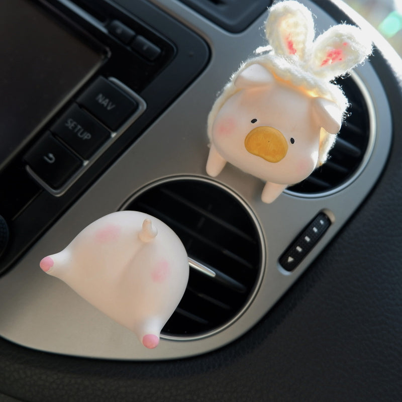 2Pcs Car Air Freshener Vent Clips, Kawaii Piggy With Bunny Ears Car Interior Decor, Cute Car Accessories for Women, Pig Butt Car Vent Clips