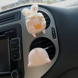 2Pcs Car Air Freshener Vent Clips, Kawaii Piggy With Bunny Ears Car Interior Decor, Cute Car Accessories for Women, Pig Butt Car Vent Clips