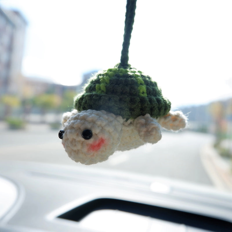 Crochet Sea Turtle Car Mirror Accessory, Cute Mini Turtle Car Rear View Mirror Hanging Accessories, Car Interior Decor Boho, Gifts for Her