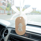 Car Mirror Accessory, Cute Little Angel Rear View Mirror Hanging Accessory, Retro Car Hanging Air Freshener, Kawaii Plaster Car Mirror Charm