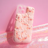 Clay Phone Case, Kawaii Pink Pig Phone Case, Handmade 3D Phone Case, Funny Phone Case for iPhone XR/11/12/13 Pro Max, OnePlus, Galaxy