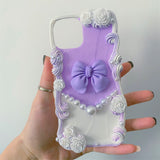 Decoden Phone Case, Vintage Bow-knot iPhone Case, Baroque Aesthetic 3D Phone Case, Phone Case for iPhone 11/12/13 Pro Max, OnePlus, Galaxy