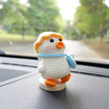 Cute Car Dashboard Decor, Crochet Duck Mailman Car Accessories, Kawaii Interior Car Dashboard Accessories for Women/Teens, Gift for Her