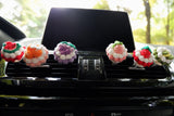 Crochet Fruit Pie Car Vent Clips Air Freshener, Strawberry/Watermelon/Grape Pie Air Vent Clip, Cute Interior Car Accessory, Car Mask Hanger